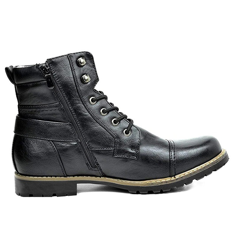 Motorcycle Winter Leather Ankle Boots - view 8