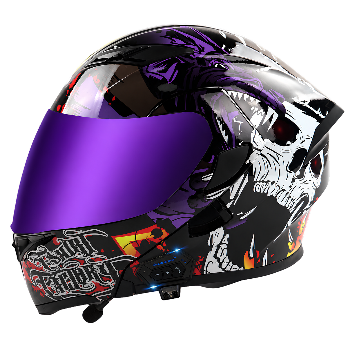 K1 Colored Modular Helmet - Bluetooth Headset - view 7