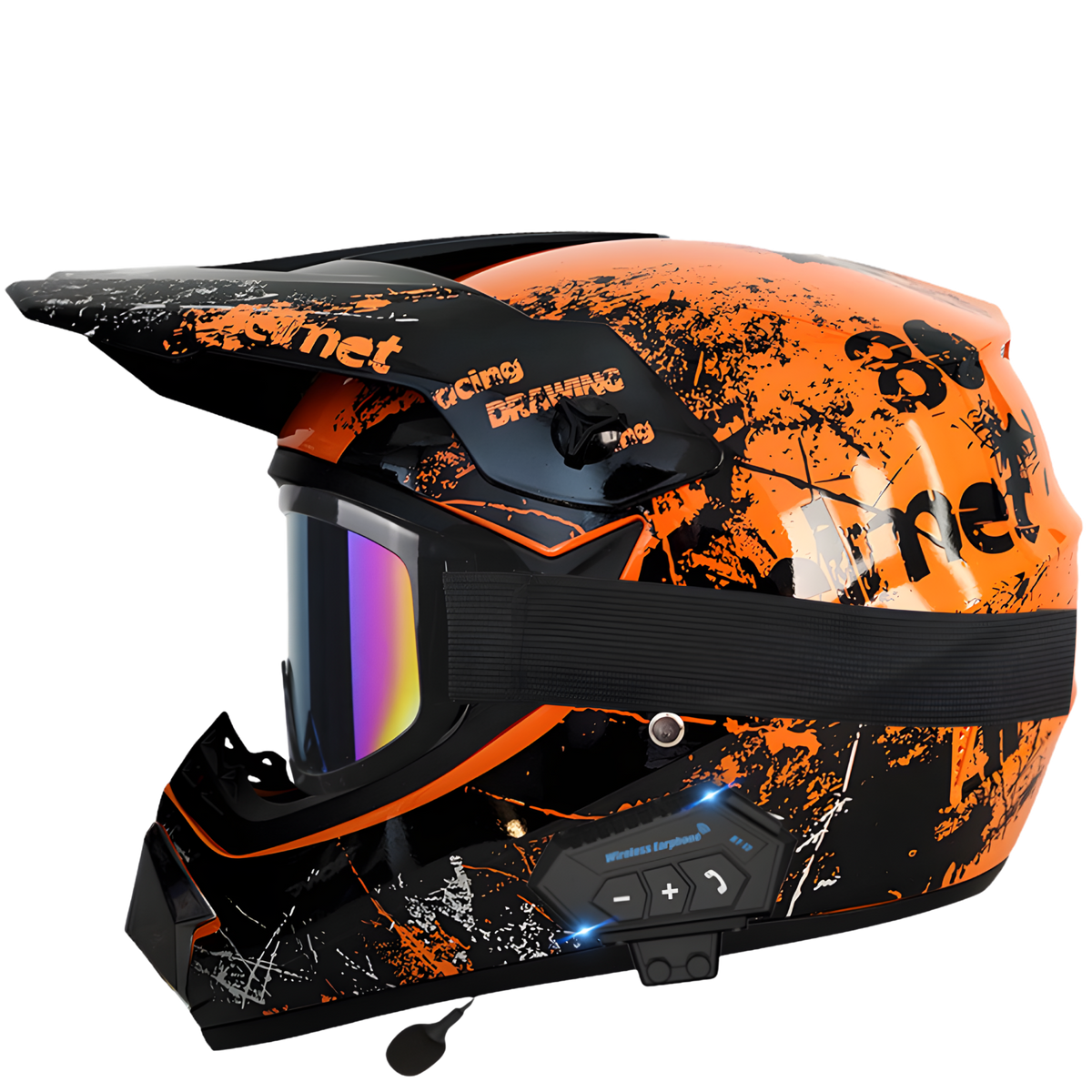 Aegis X9 Motocross Helmet with Bluetooth Headset - view 6