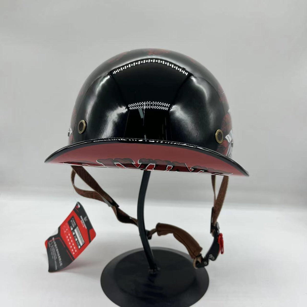 Baseball Motorcycle Helmet Built-in Visor - view 14