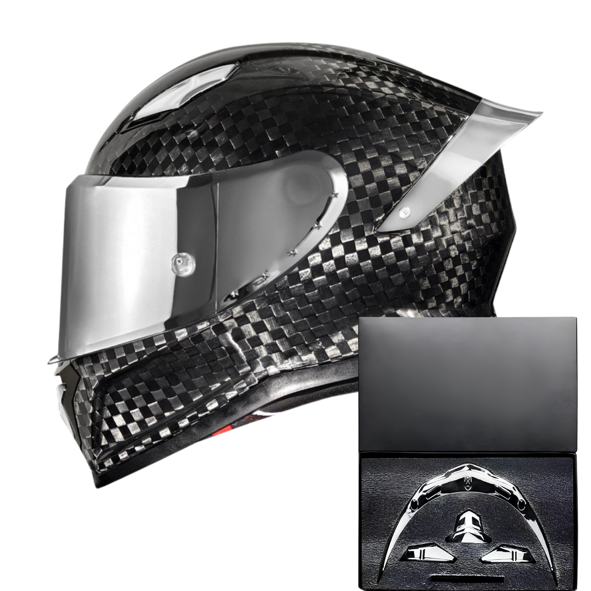 R7 Carbon Helmet Custom Accent Kit – Wing & Vents Set - view 6