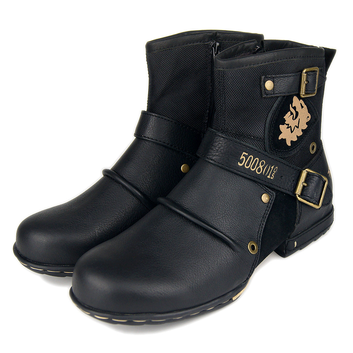Otto's Leather Motorcycle Biker Boots - view 4