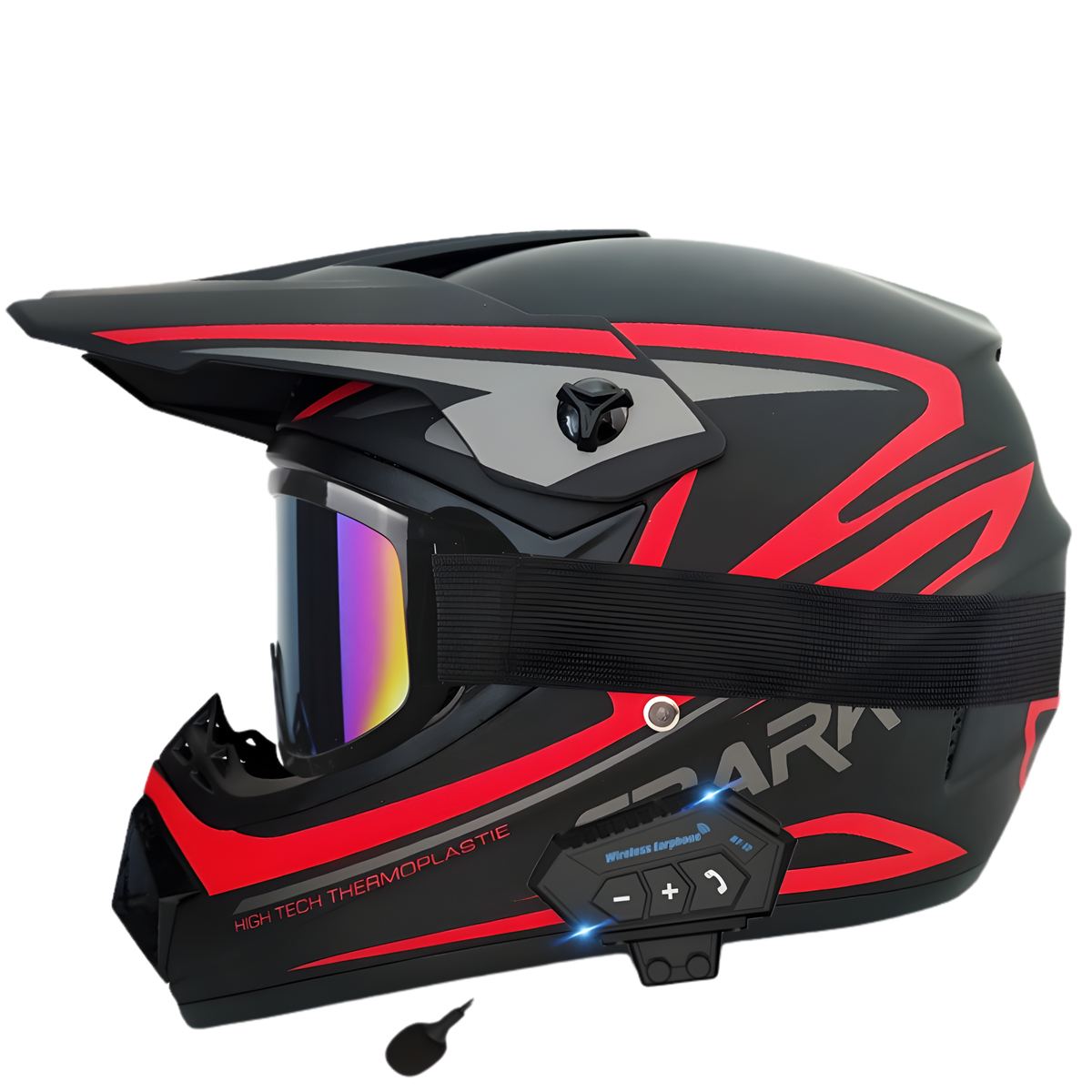 Aegis X9 Motocross Helmet with Bluetooth Headset - view 9