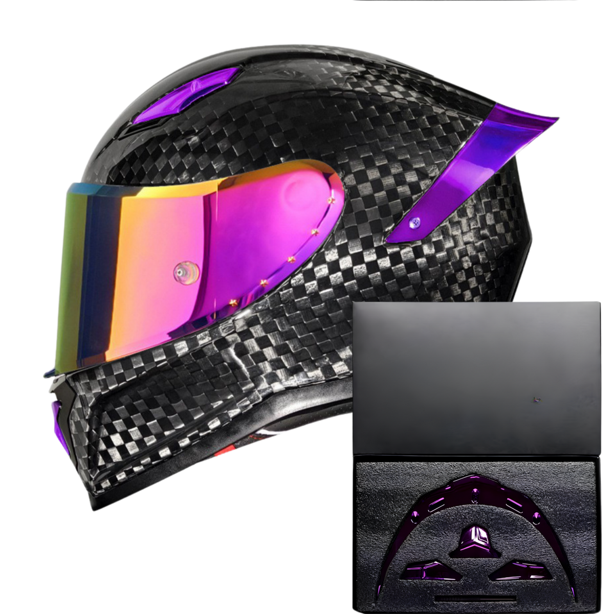 R7 Carbon Helmet Custom Accent Kit – Wing & Vents Set - view 5