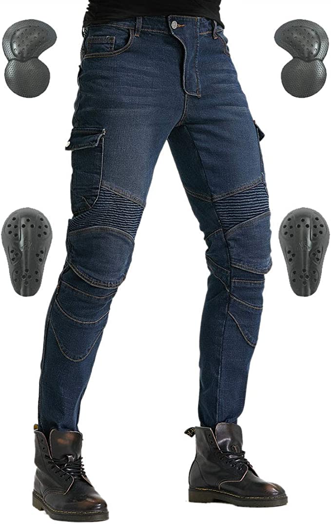 Motorcycle Riding Pants Denim Jeans Protect Pads Equipment - view 12