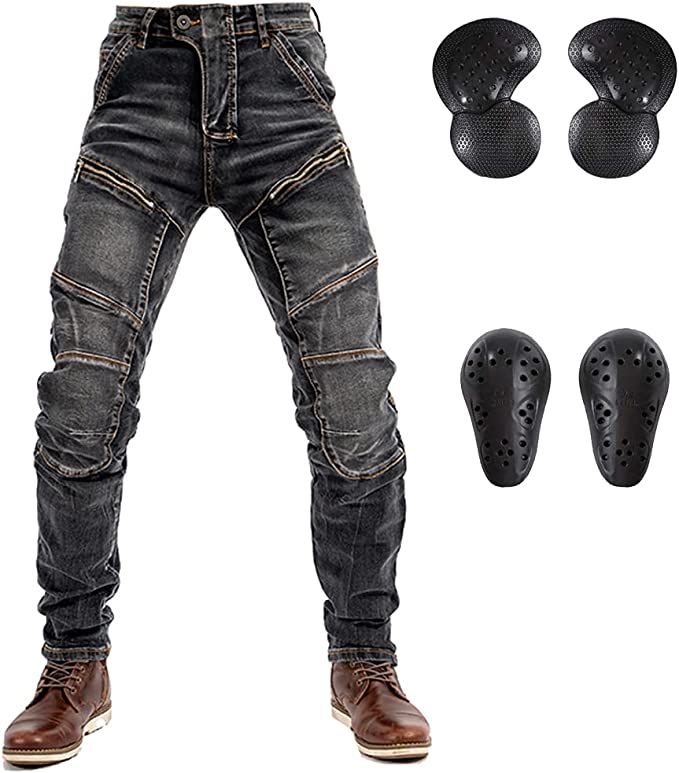 Motorcycle Riding Jeans Kevlar Motorbike Racing Pants with Removable Armored - view 7