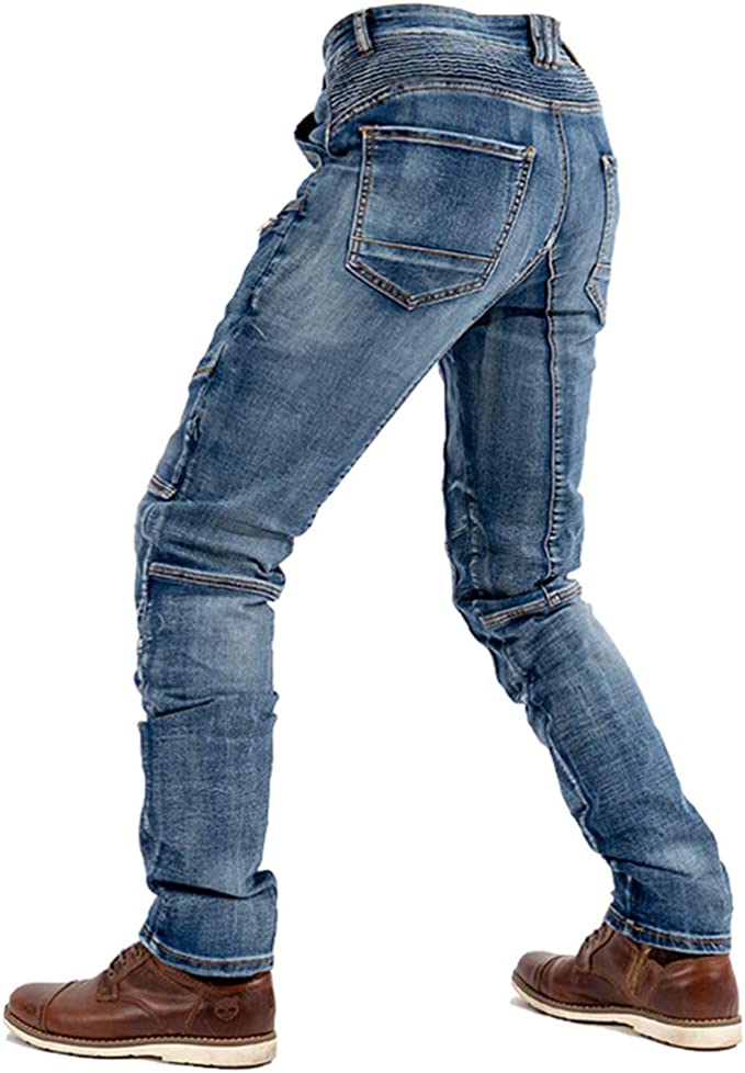 Motorcycle Riding Jeans Kevlar Motorbike Racing Pants with Removable Armored - view 3