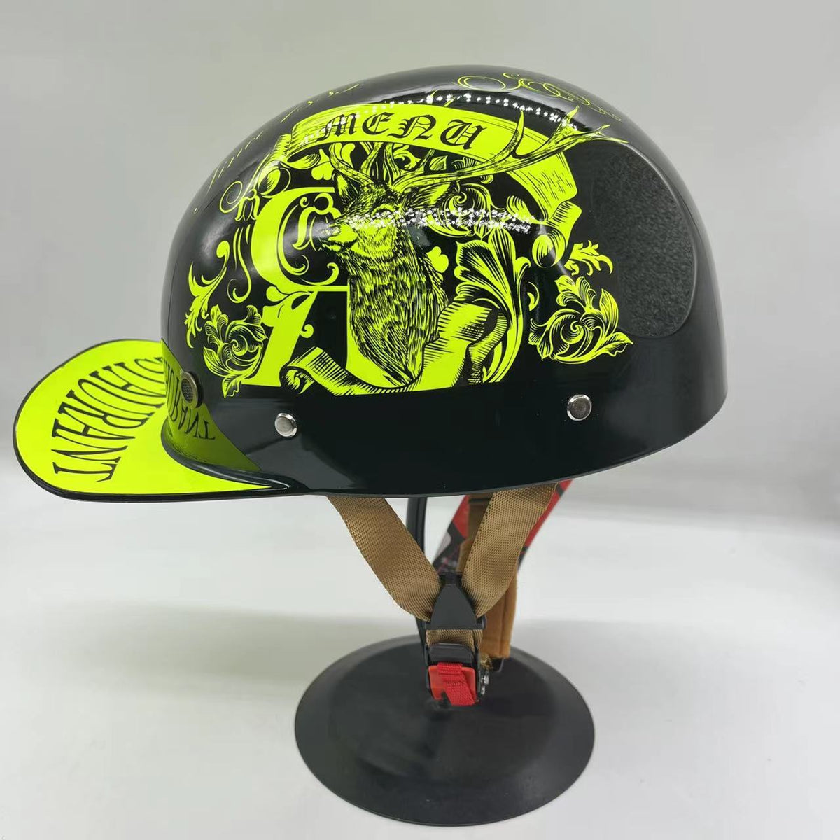 Baseball Motorcycle Helmet Built-in Visor - view 19