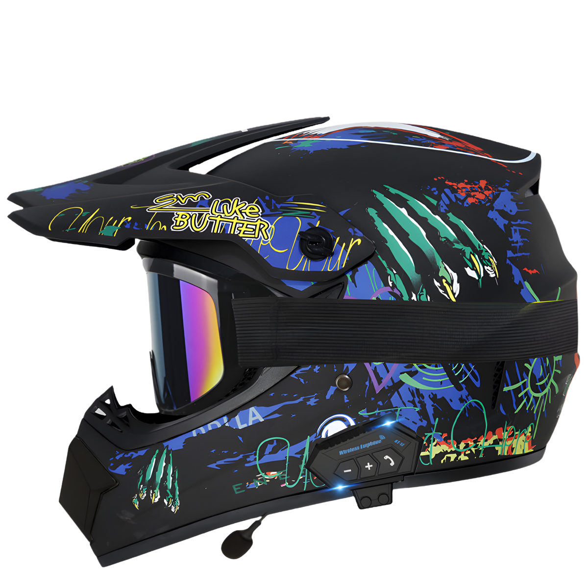 Aegis X9 Motocross Helmet with Bluetooth Headset - view 2