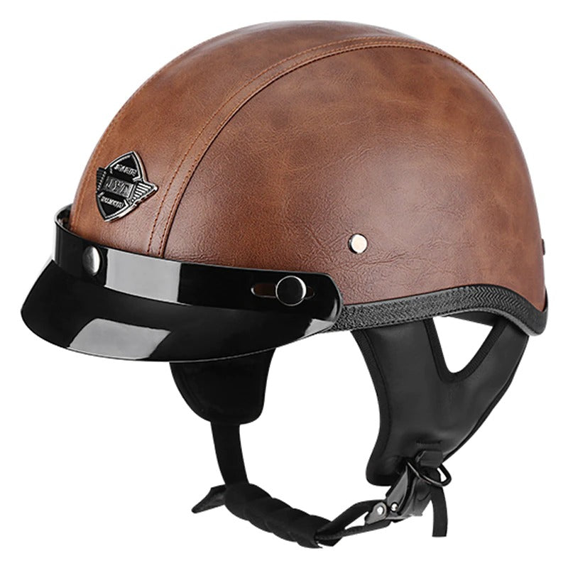 Retro Leather Half Helmet - view 4