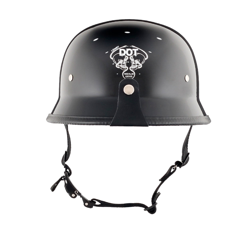 German Style Mayan Half Helmet - Gloss Black - view 6