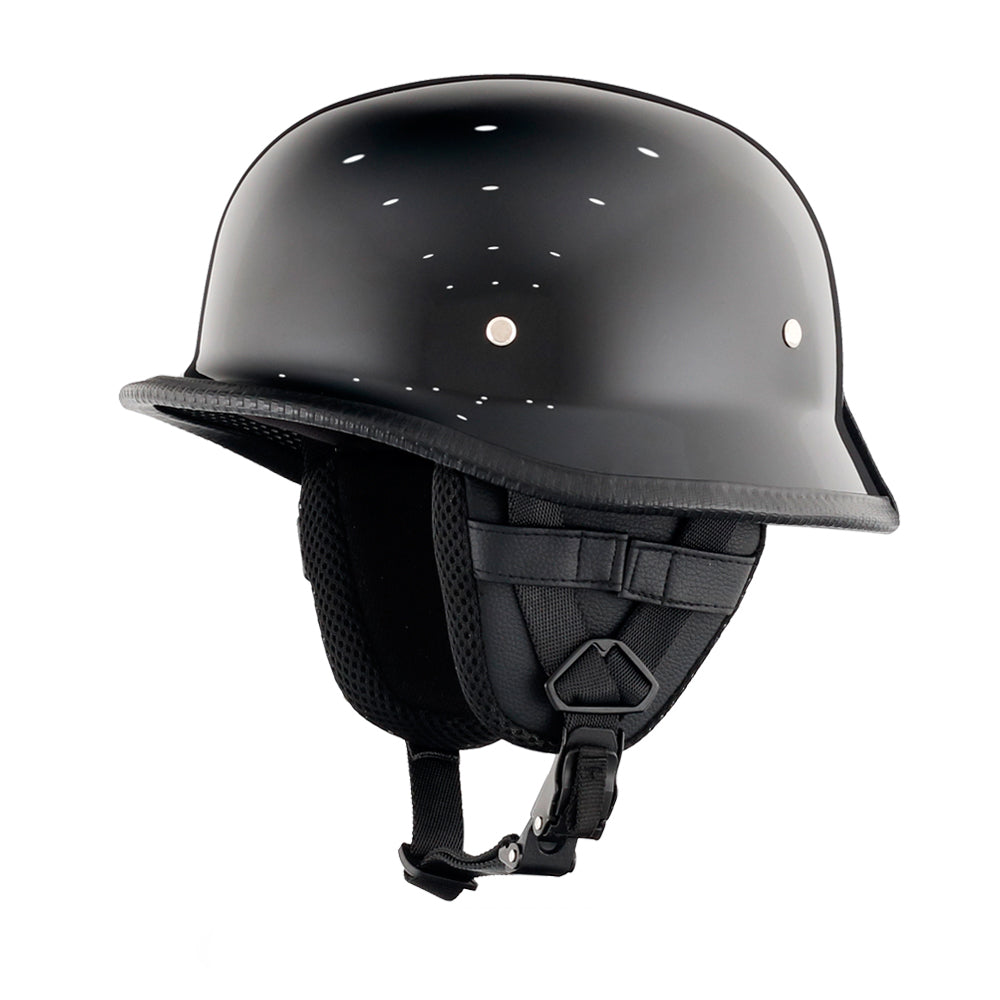 German Style Mayan Half Helmet - Matte Black - view 26