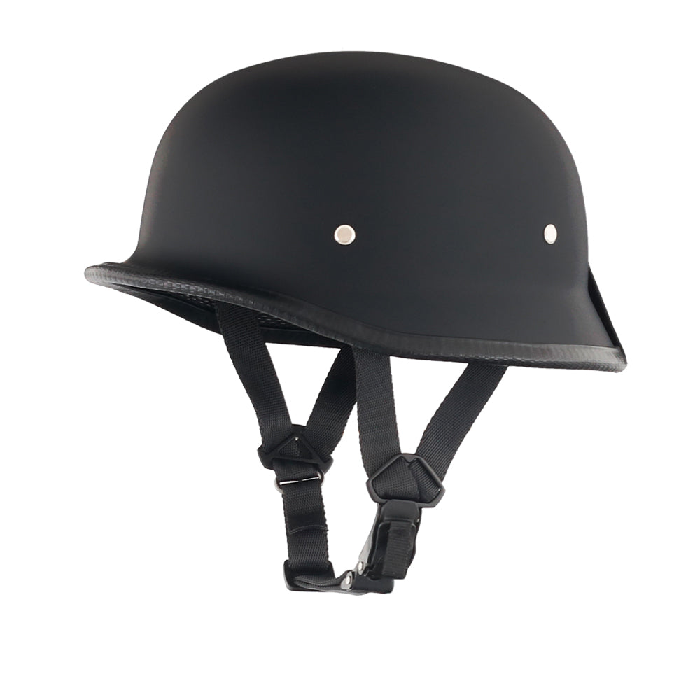 German Style Mayan Half Helmet - Matte Black