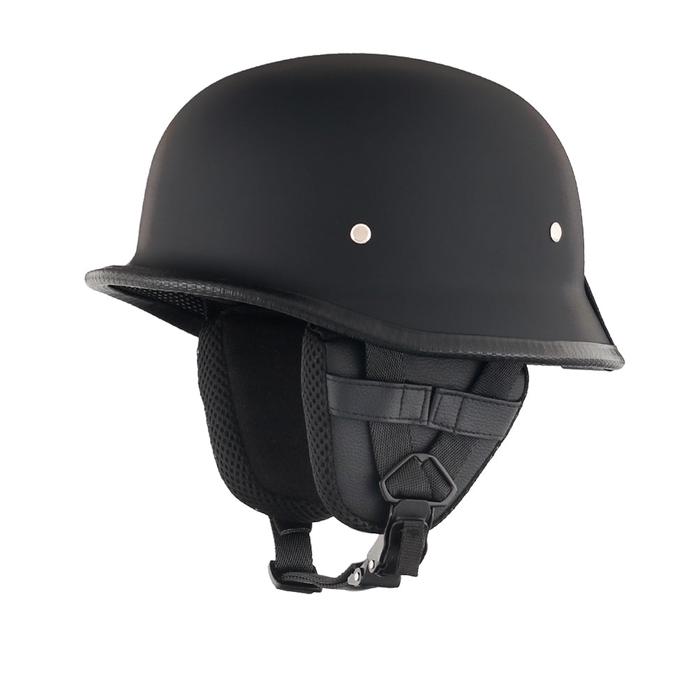 German Style Mayan Half Helmet - Matte Black - view 4