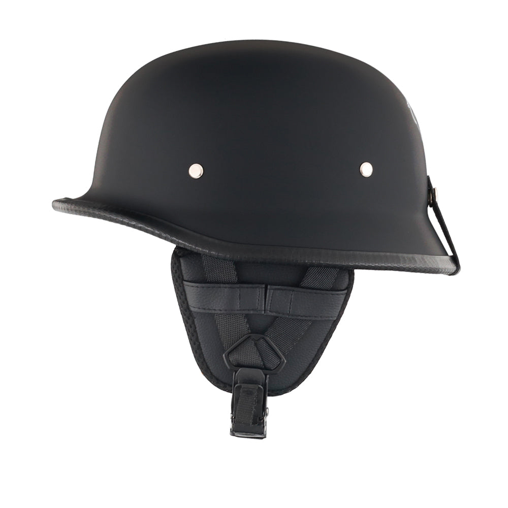 German Style Mayan Half Helmet - Matte Black - view 5