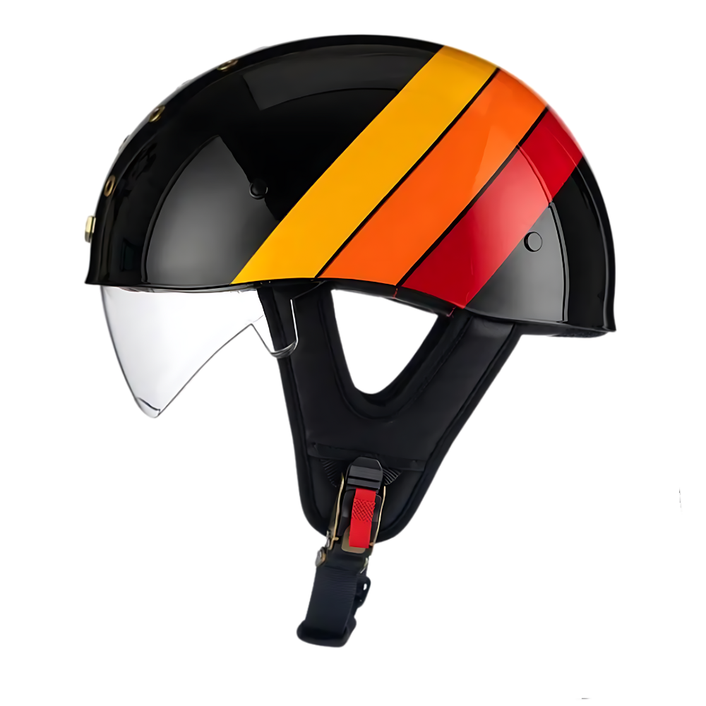 SleekShell Vintage Half Helmet with Visor - view 8
