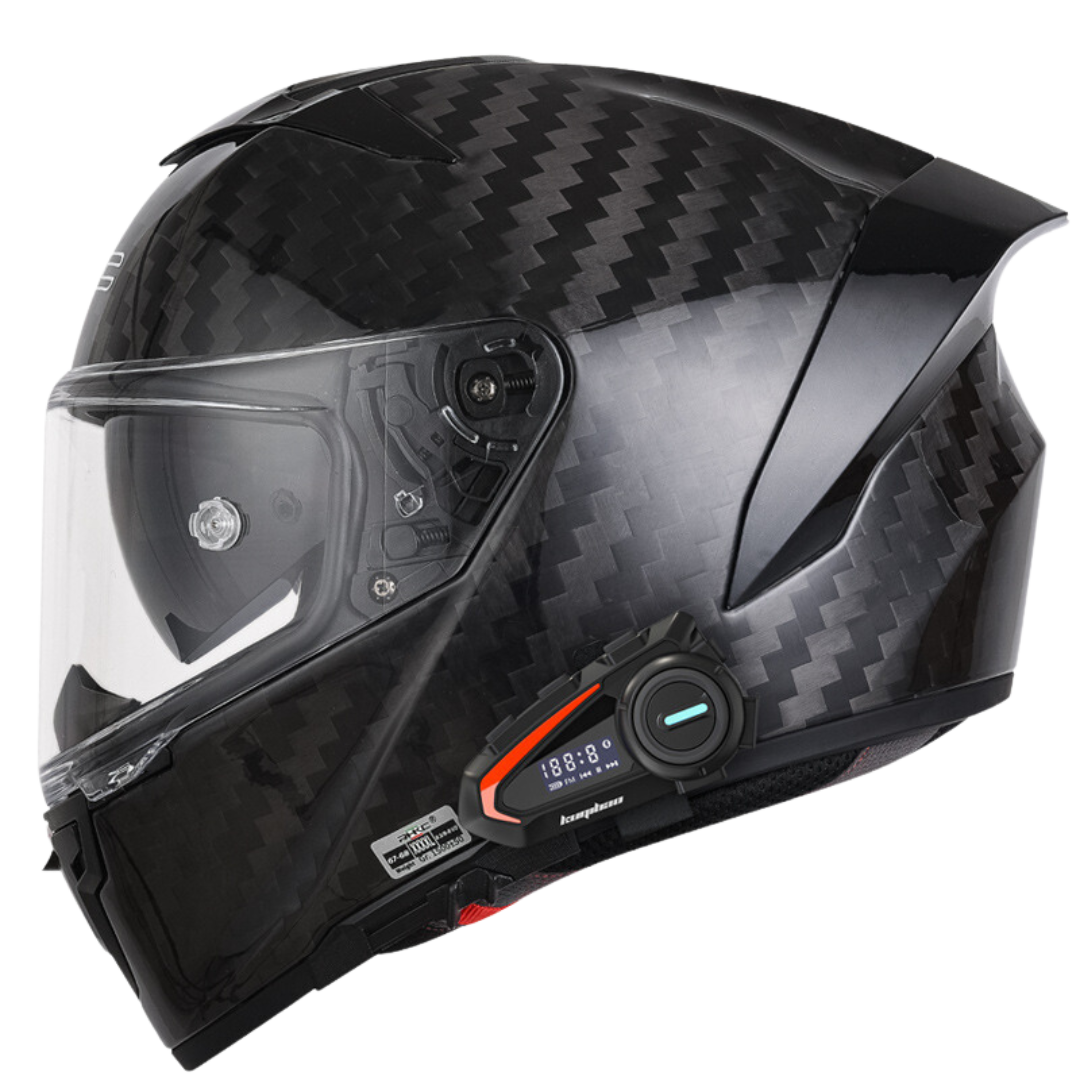 K3 Carbon Fiber Helmet - Bluetooth Headset - view 11