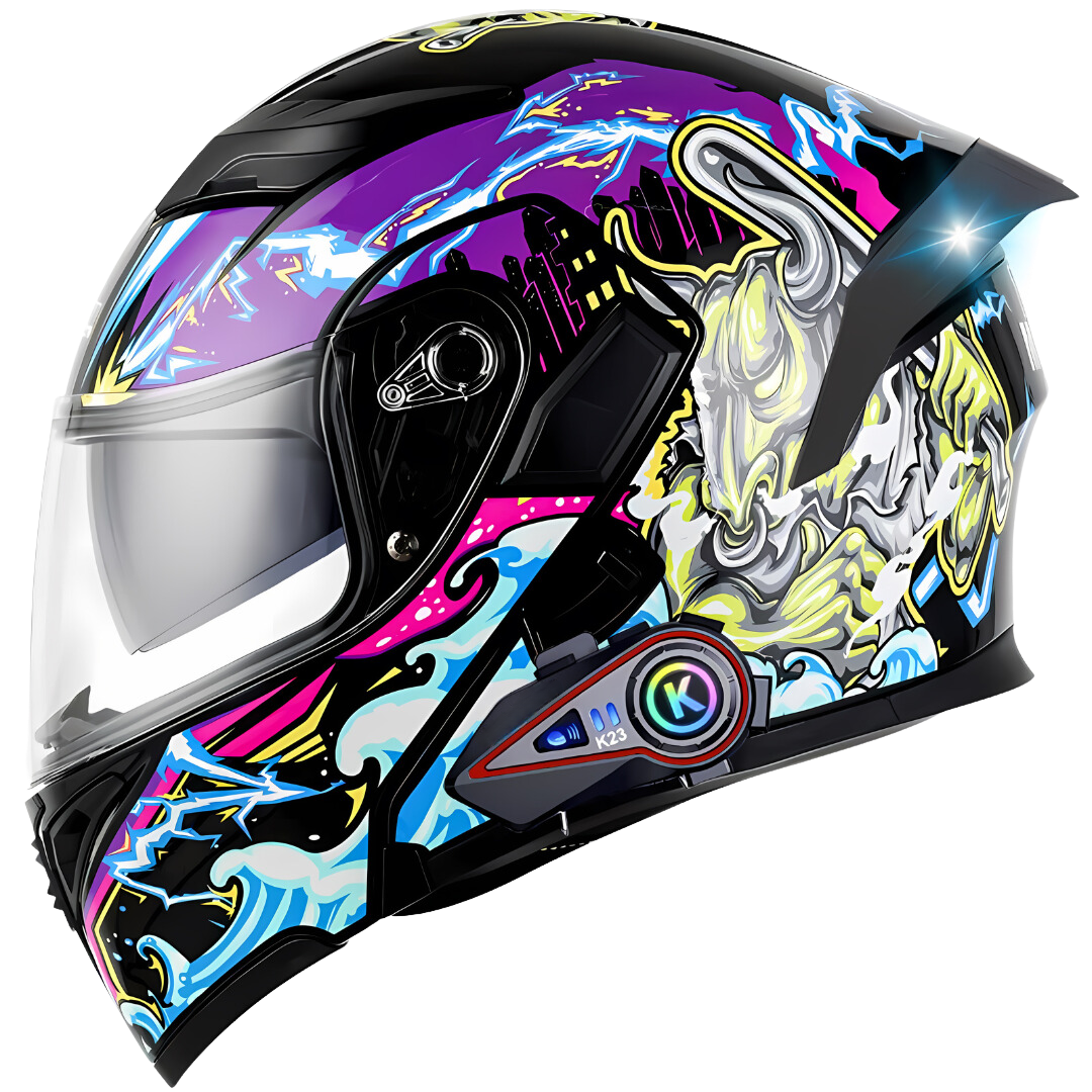 R6s Modular Helmet with Intercom Bluetooth Headset - view 9