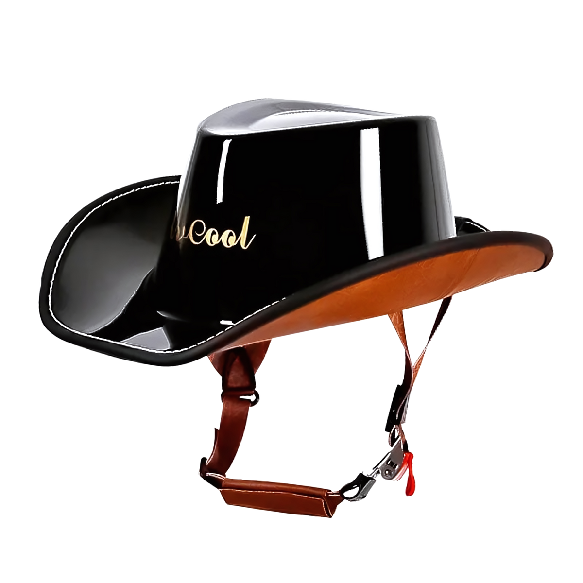 Retro Cowboy Motorcycle Half Helmet - view 3