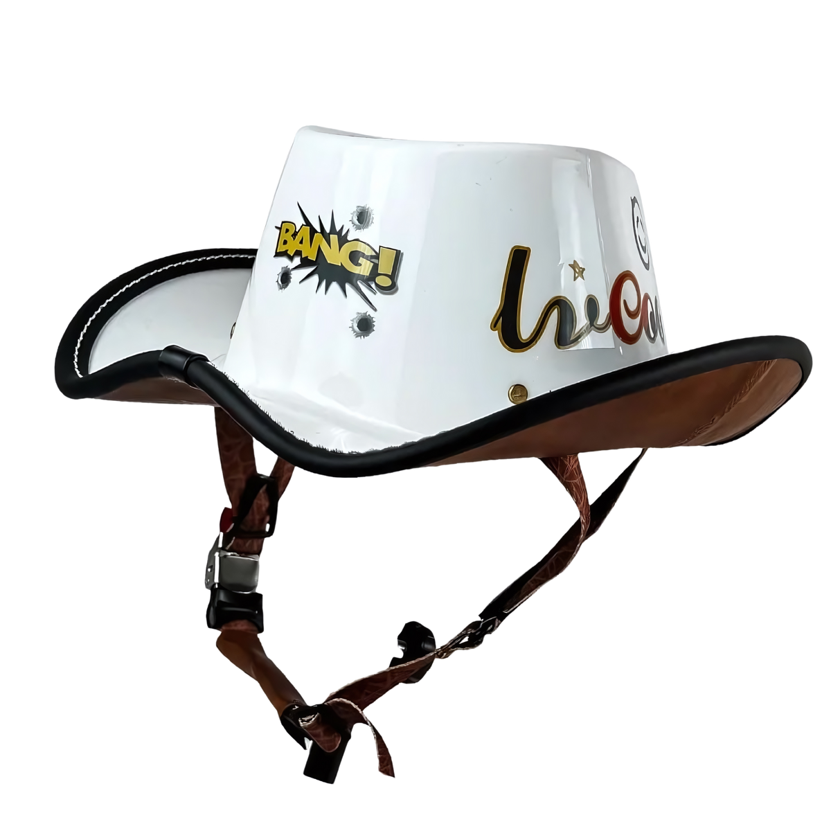 Retro Cowboy Motorcycle Half Helmet - view 5