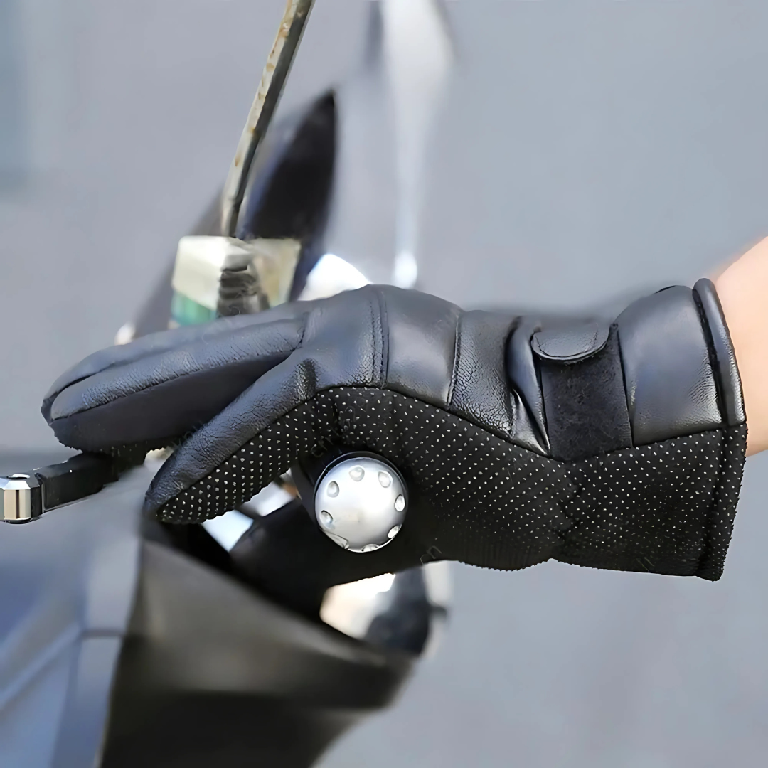 Leather USB Heated Winter Gloves - Touchscreen - view 5