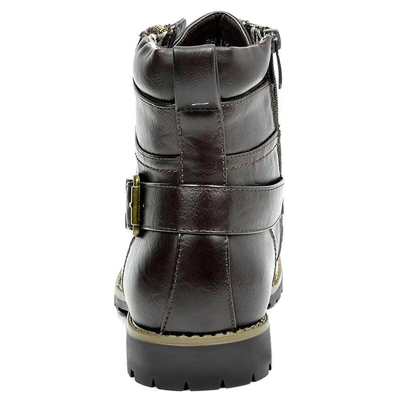 Motorcycle Winter Leather Ankle Boots - view 9