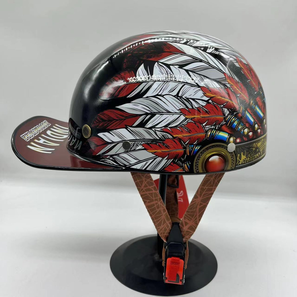 Baseball Motorcycle Helmet Built-in Visor - view 11