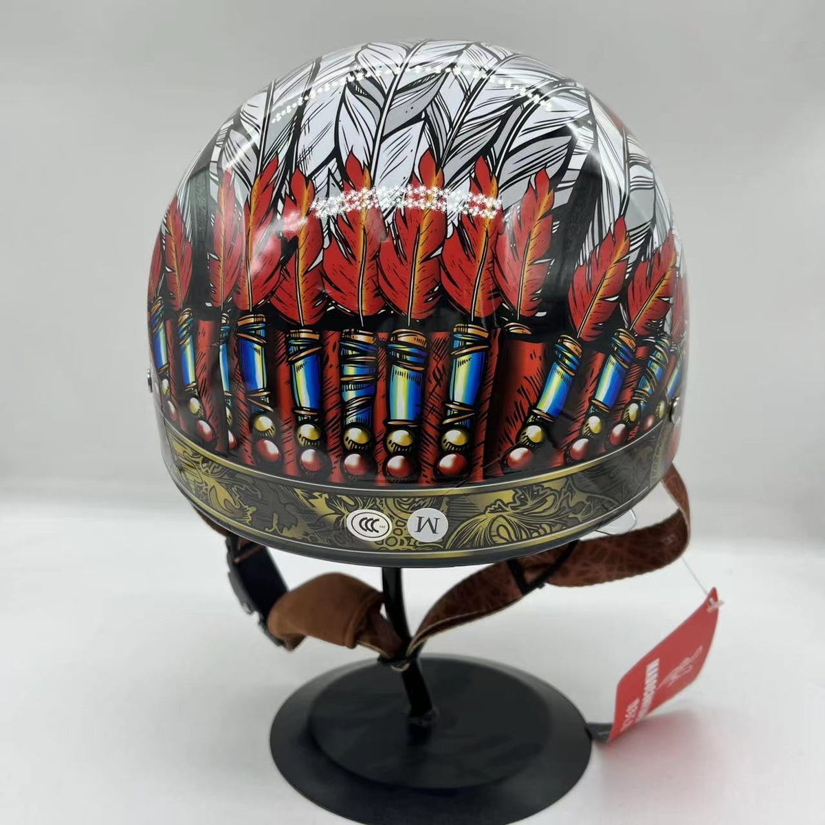 Baseball Motorcycle Helmet Built-in Visor - view 12