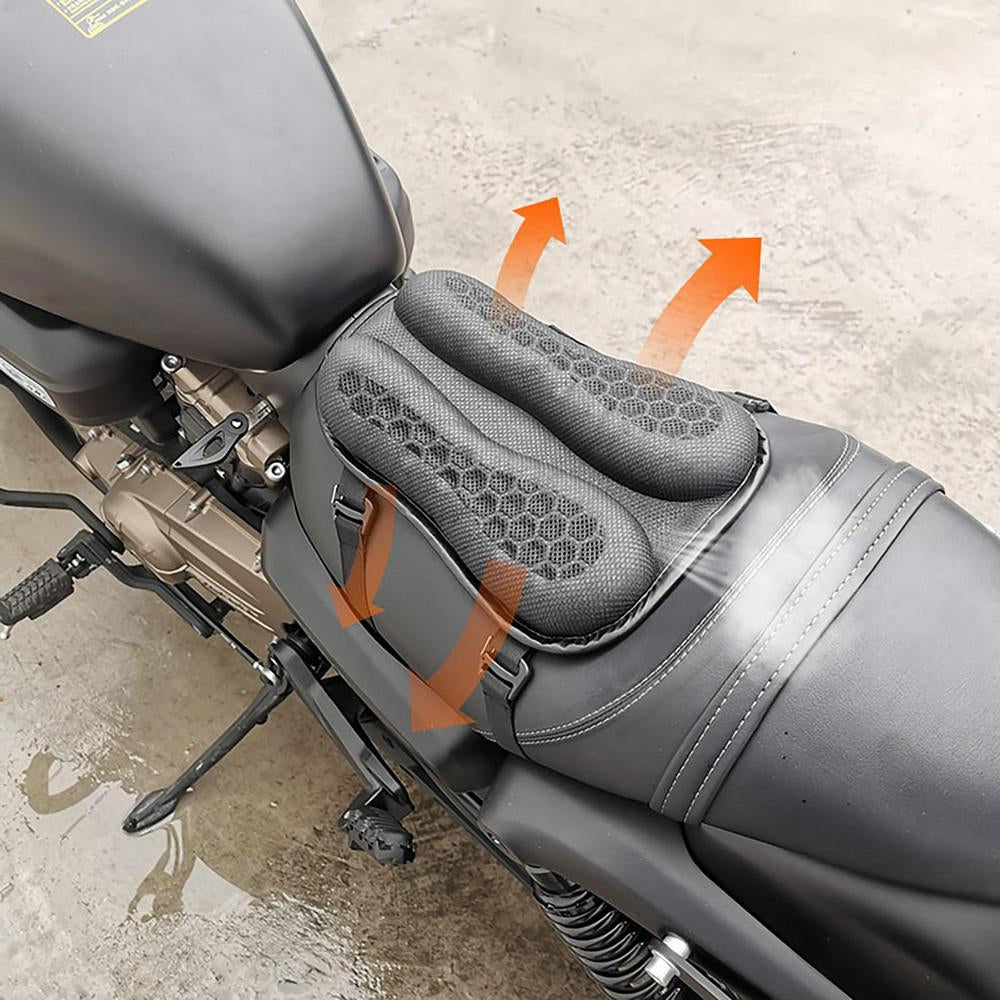 Motorcycle Gel Seat Pad Shock Absorption for Long Distance Rides - view 2