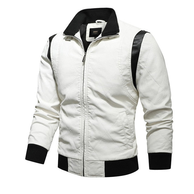 Biker Winter Jacket with Detachable Hood - view 2