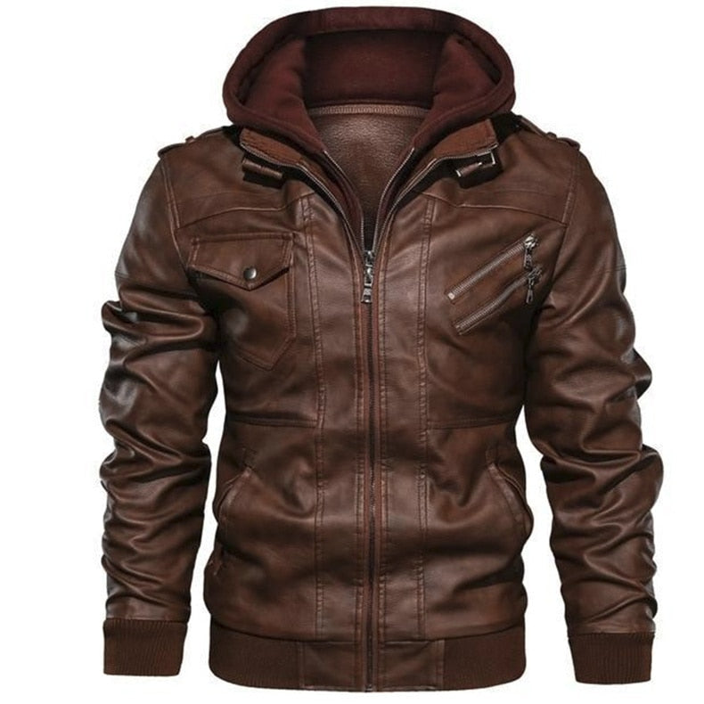 Titan Leather Motorcycle Jacket Hooded - view 17