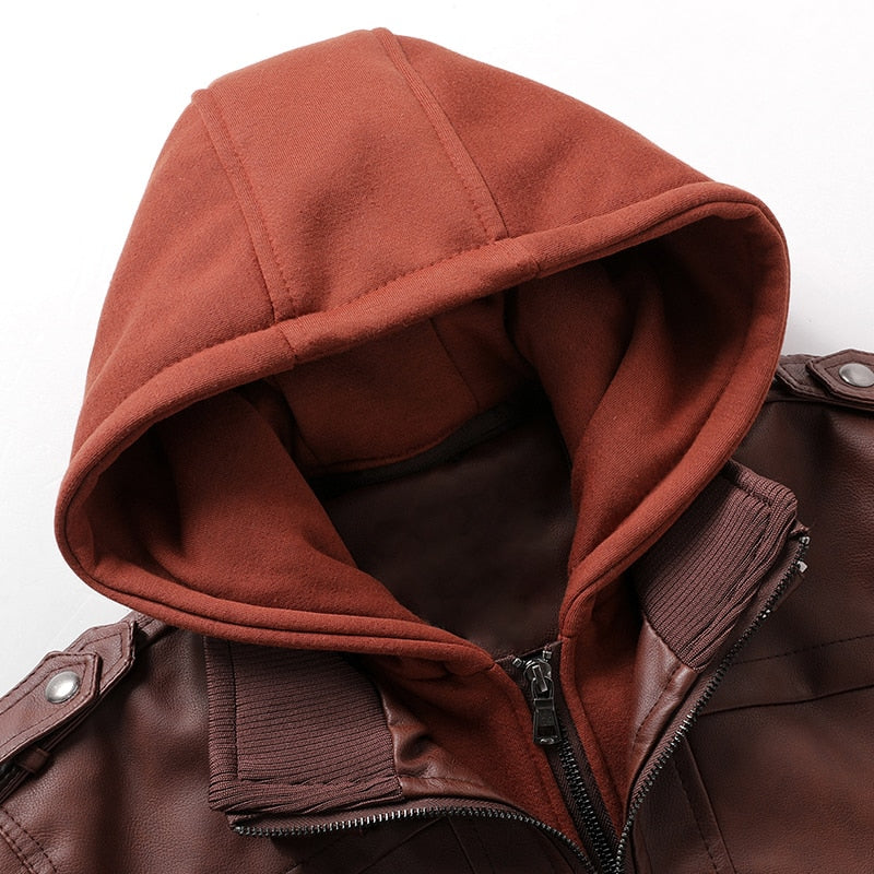 Titan Leather Motorcycle Jacket Hooded - view 15