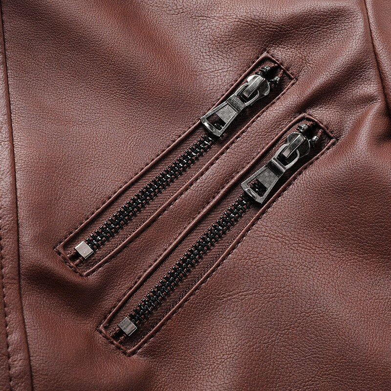 Titan Leather Motorcycle Jacket Hooded - view 16