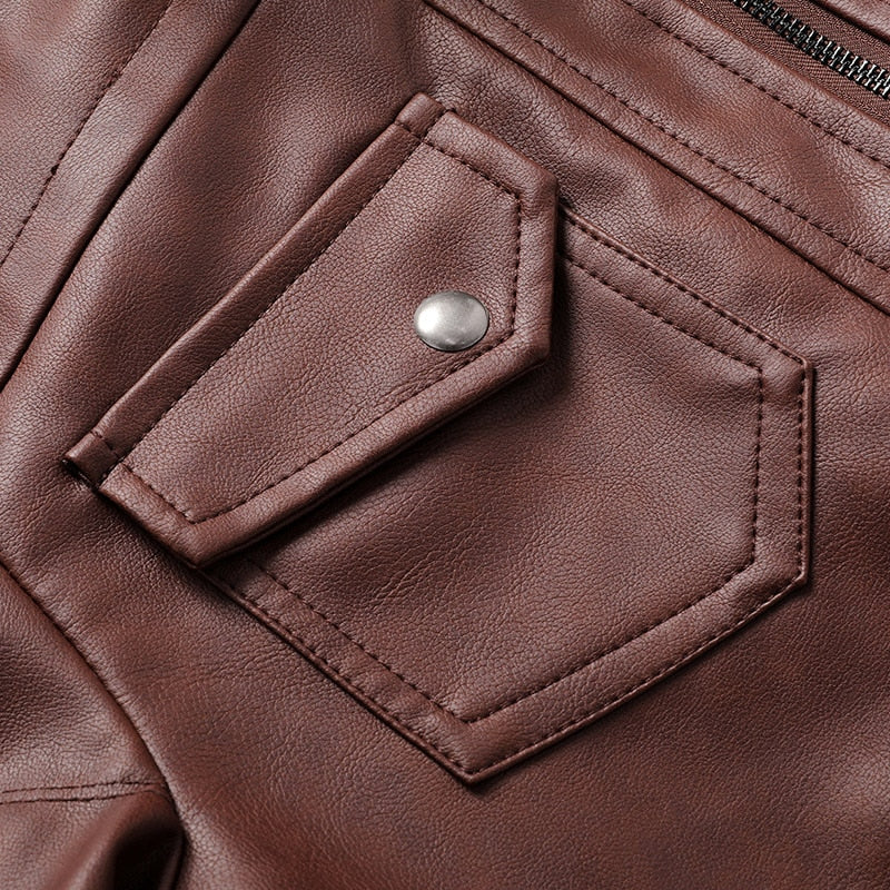 Titan Leather Motorcycle Jacket Hooded - view 13