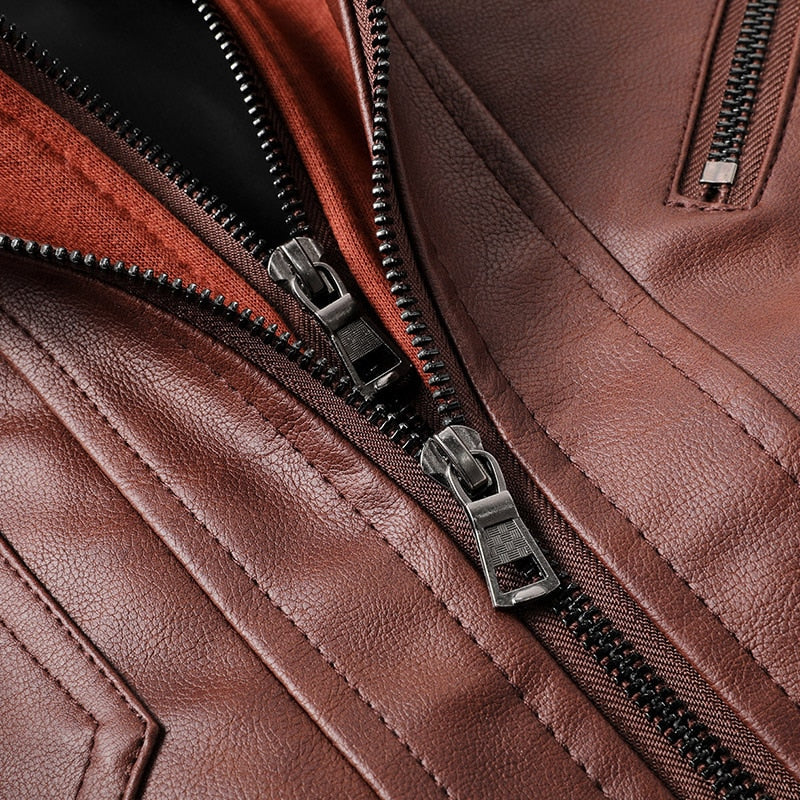 Titan Leather Motorcycle Jacket Hooded - view 8