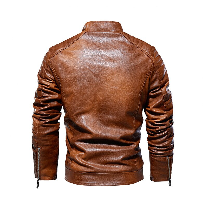 Classic Men's Leather Jacket - view 11