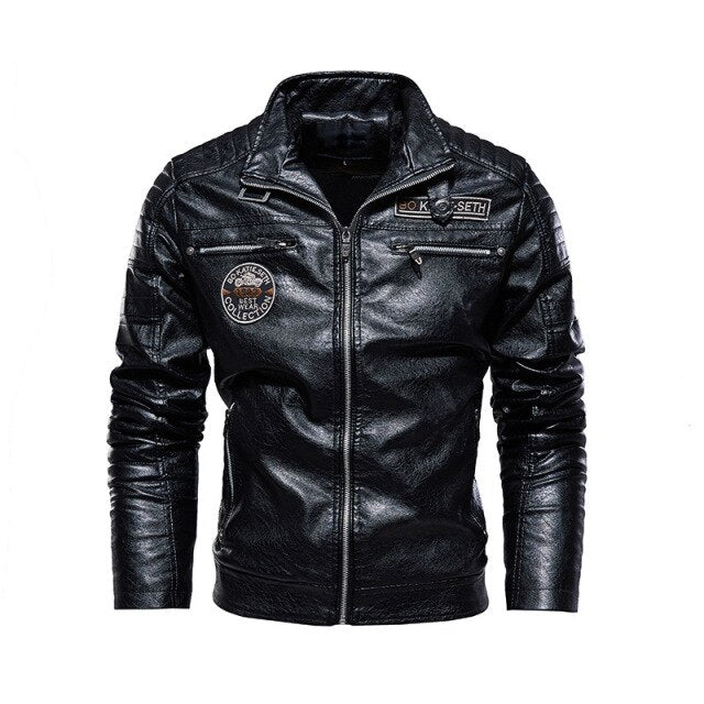 Classic Men's Leather Jacket - view 3