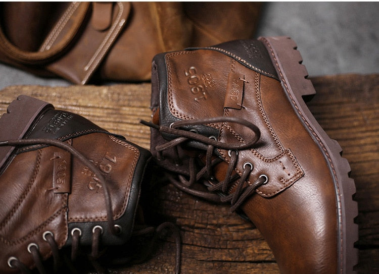 Motorcycle Trainer Men's Biker Boots - view 16