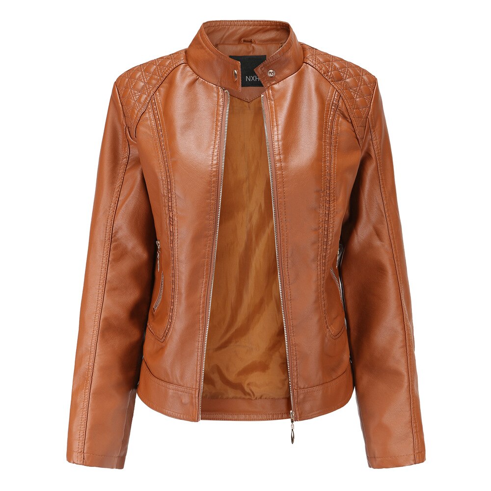 Women's Faux Biker Leather Motorcycle - view 4