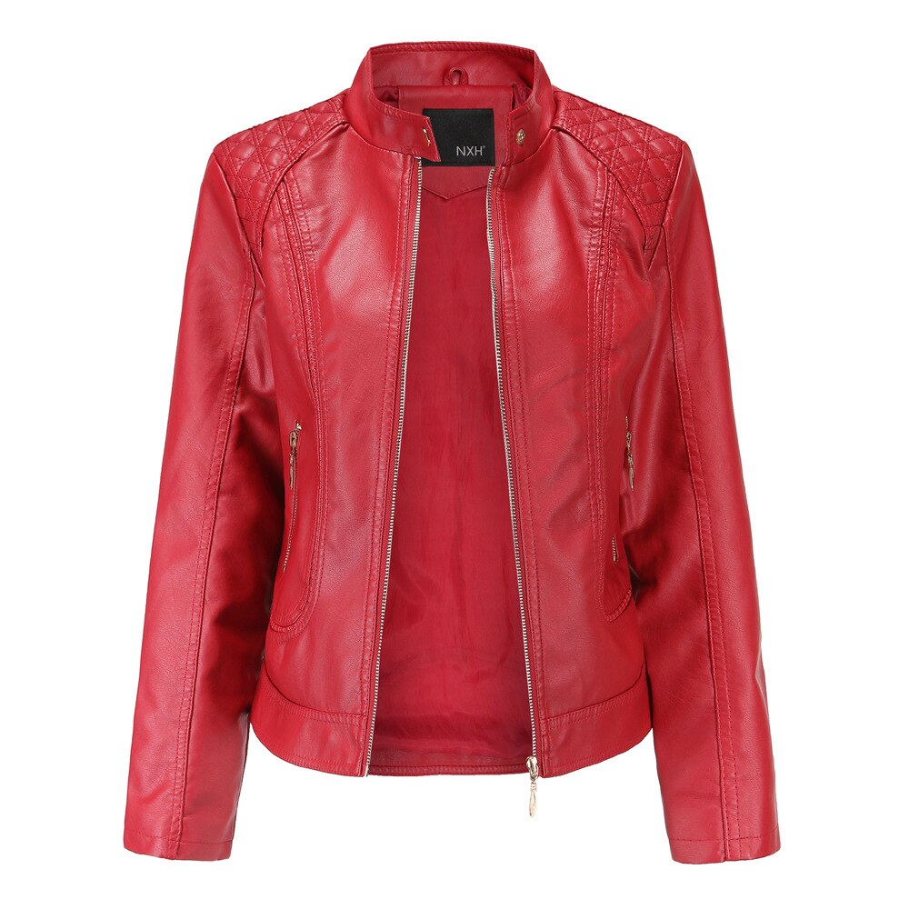 Women's Faux Biker Leather Motorcycle - view 13