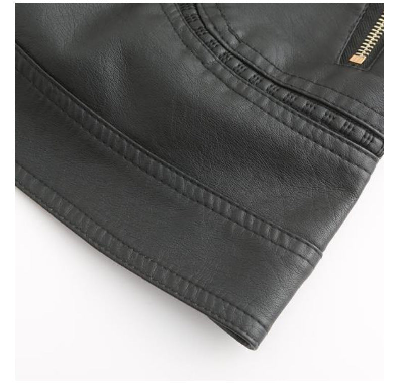Women's Faux Biker Leather Motorcycle - view 12