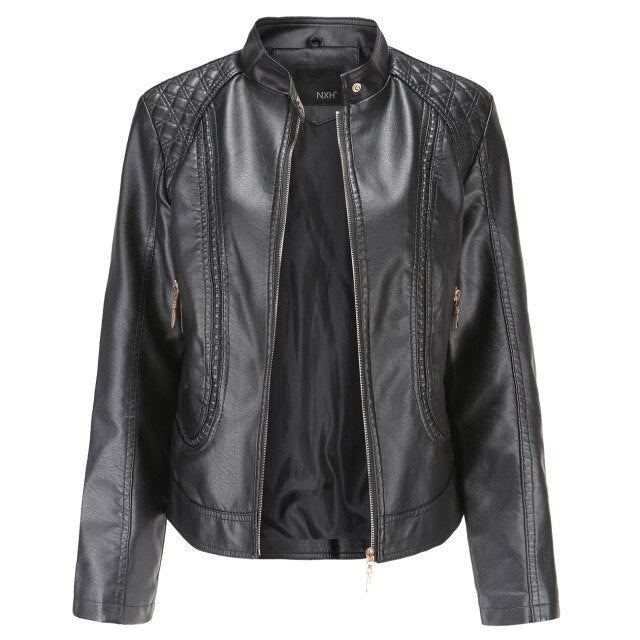 Women's Faux Biker Leather Motorcycle - view 19