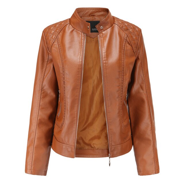 Women's Faux Biker Leather Motorcycle - view 17