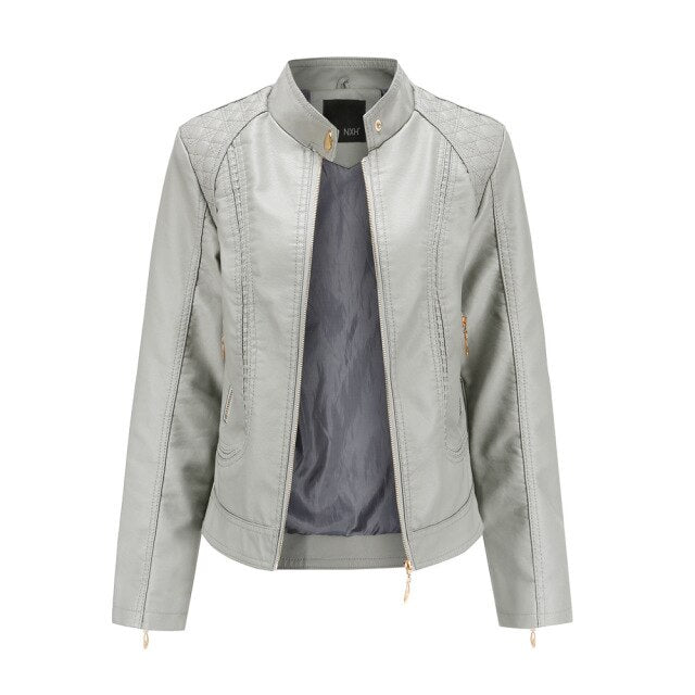 Women's Faux Biker Leather Motorcycle - view 2