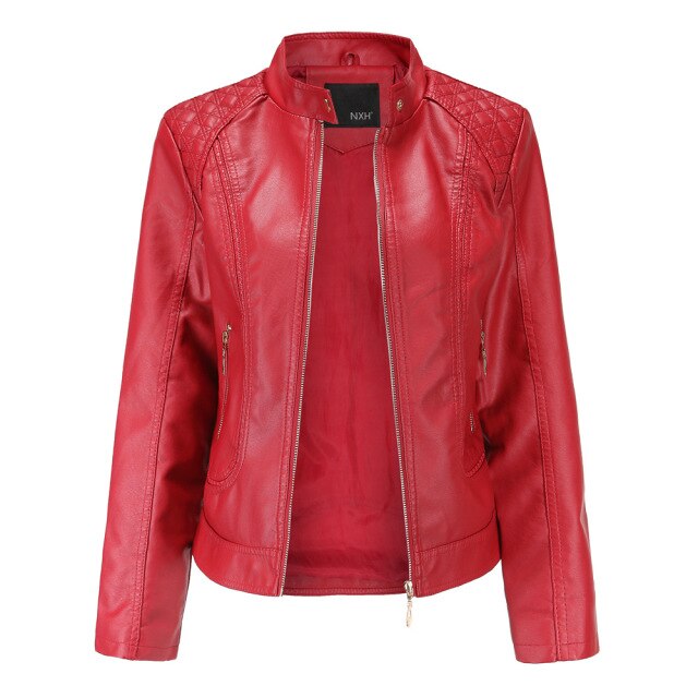 Women's Faux Biker Leather Motorcycle - view 3