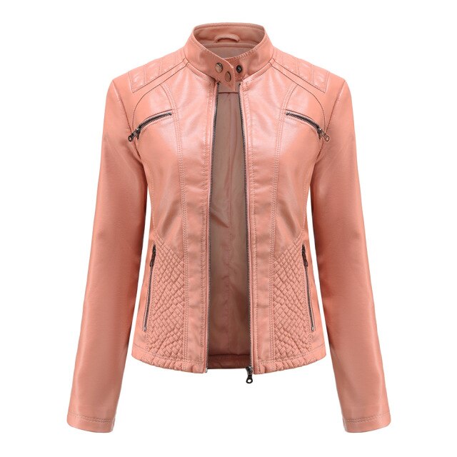 Women's Motorcycle Leather Jacket - view 9
