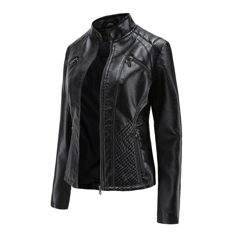 Women's Motorcycle Leather Jacket - view 2