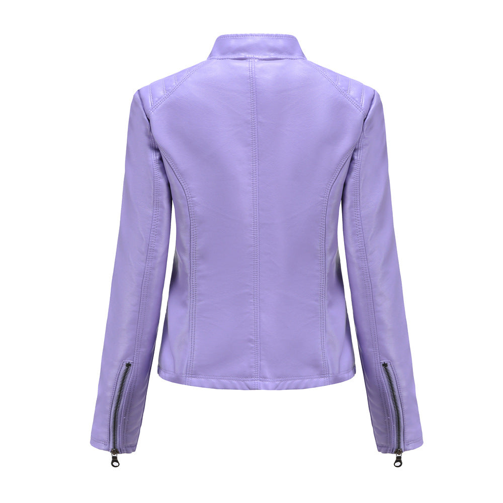 Women's Motorcycle Leather Jacket - view 14