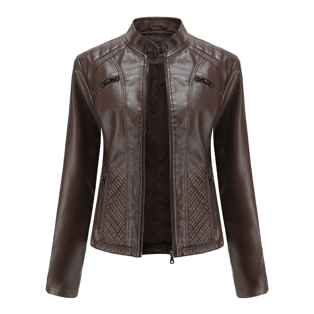 Women's Motorcycle Leather Jacket - view 18