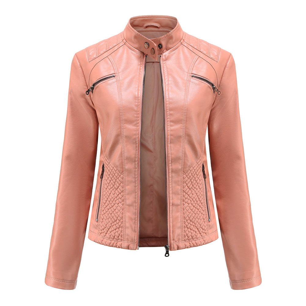 Women's Motorcycle Leather Jacket - view 3